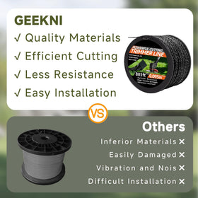 GeekNi low-drag profile reduces vibration and noise.