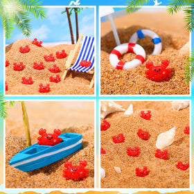 Geelin 100-pack red crab ornaments support bulk crafts and event decorations.
