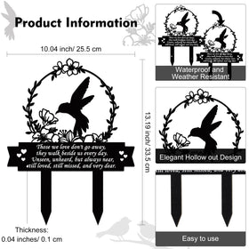 Geelin outdoor memorial plaques featuring a bird design for yards and gardens.