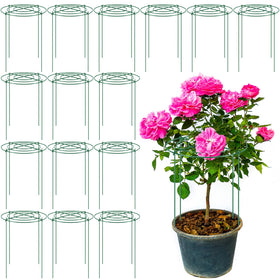 Geelin peony cages frame assembly in a garden for tall blooming plants.