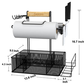 Geesta Grill Caddy removable grids customize space for plates and cups
