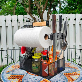 Geesta Grill Caddy supports outdoor setups from patio to garden