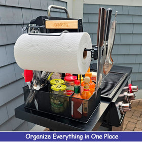 Geesta Grill Caddy paper towel holder stays steady in windy conditions