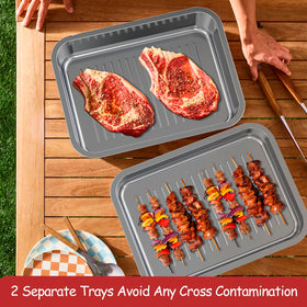 Geesta lid fits both trays to keep food fresh and protected.