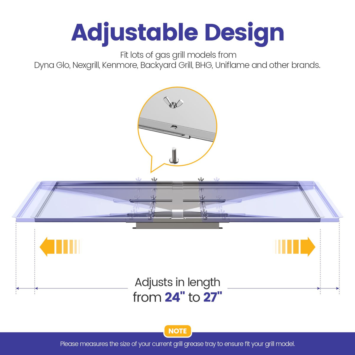 Geesta stainless steel drip pan showing durable, rustproof construction.