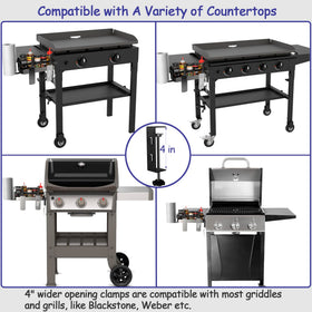 Geesta Upgraded Griddle Caddy compatible with Blackstone 28/36 and Weber grills for versatile setup