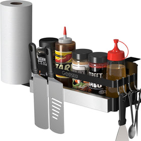 Geesta Upgraded Griddle Caddy magnetic stripe holds utensils within reach during grilling