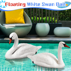 Geetery garden swan decor set adds elegance to pools and lakes