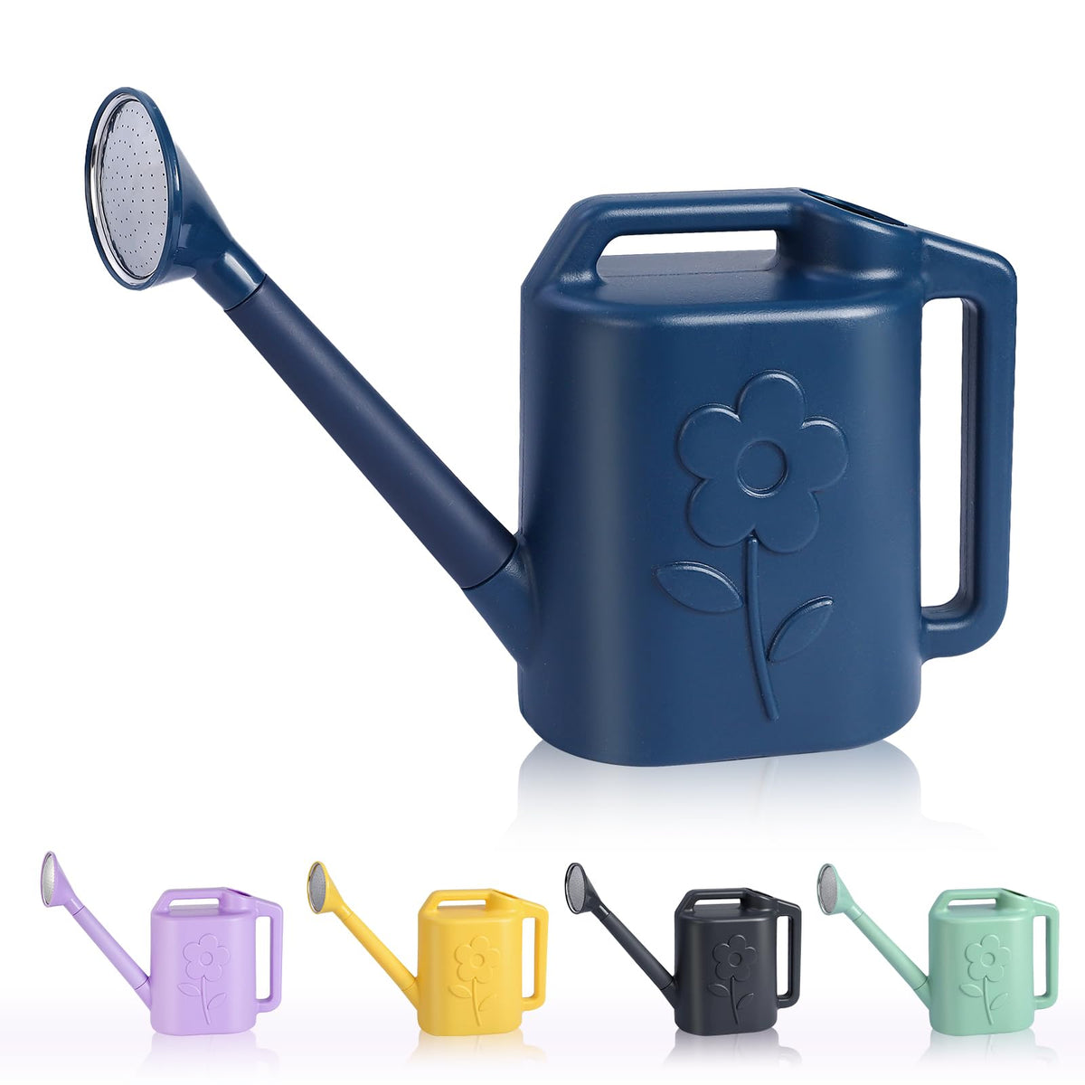 gegemaoyi 2.8L watering can with long spout and sprinkler for precise indoor watering