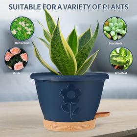 gegemaoyi 10 inch pot with drainage holes supports airflow and roots