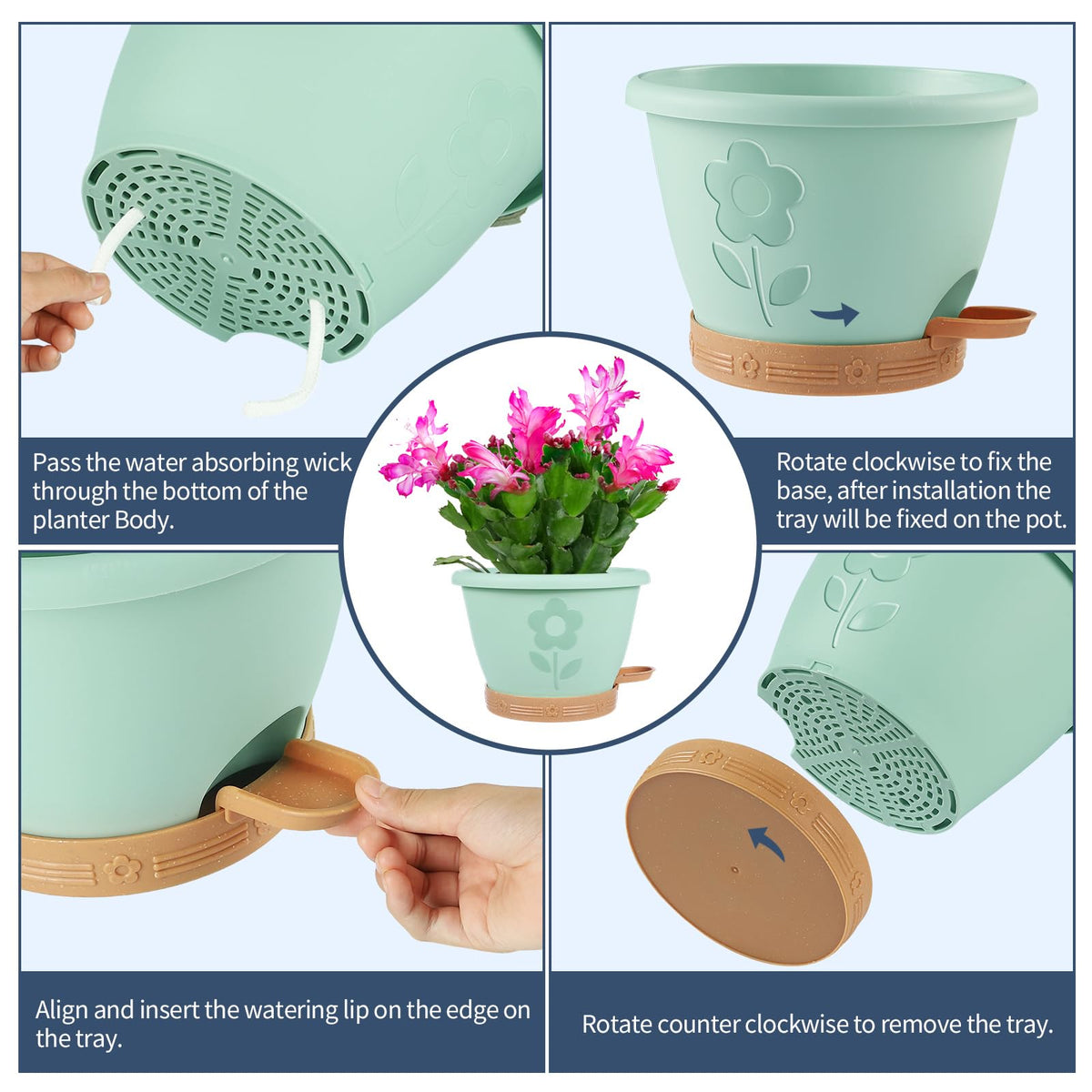 gegemaoyi modern indoor-outdoor pot 10 inch fits anywhere beautifully