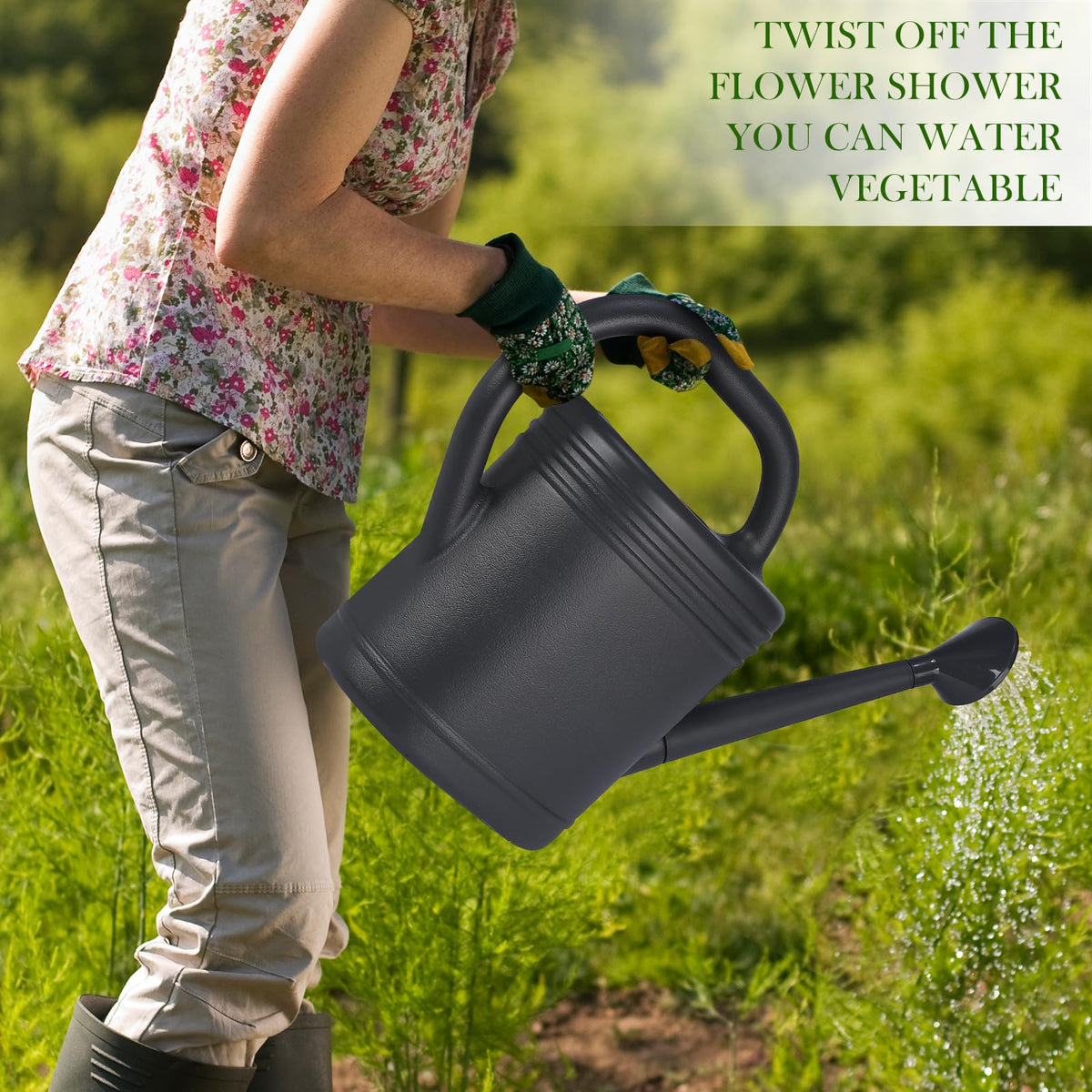 gegemaoyi 2-gallon capacity ideal for medium-size indoor/outdoor plants reducing refill trips
