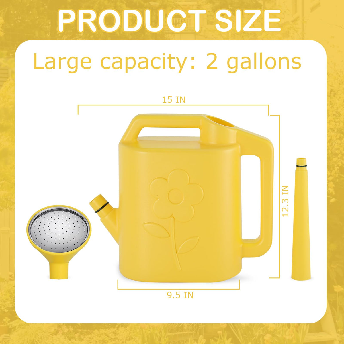Gegemaoyi detachable nozzle enables gentle, adjustable watering for hanging plants.