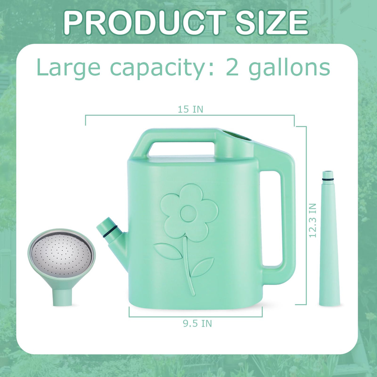 Gegemaoyi detachable-nozzle watering can offers gentle watering for hanging plants.