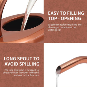 Gegemaoyi ergonomic stainless steel handle for comfortable, secure grip during watering.