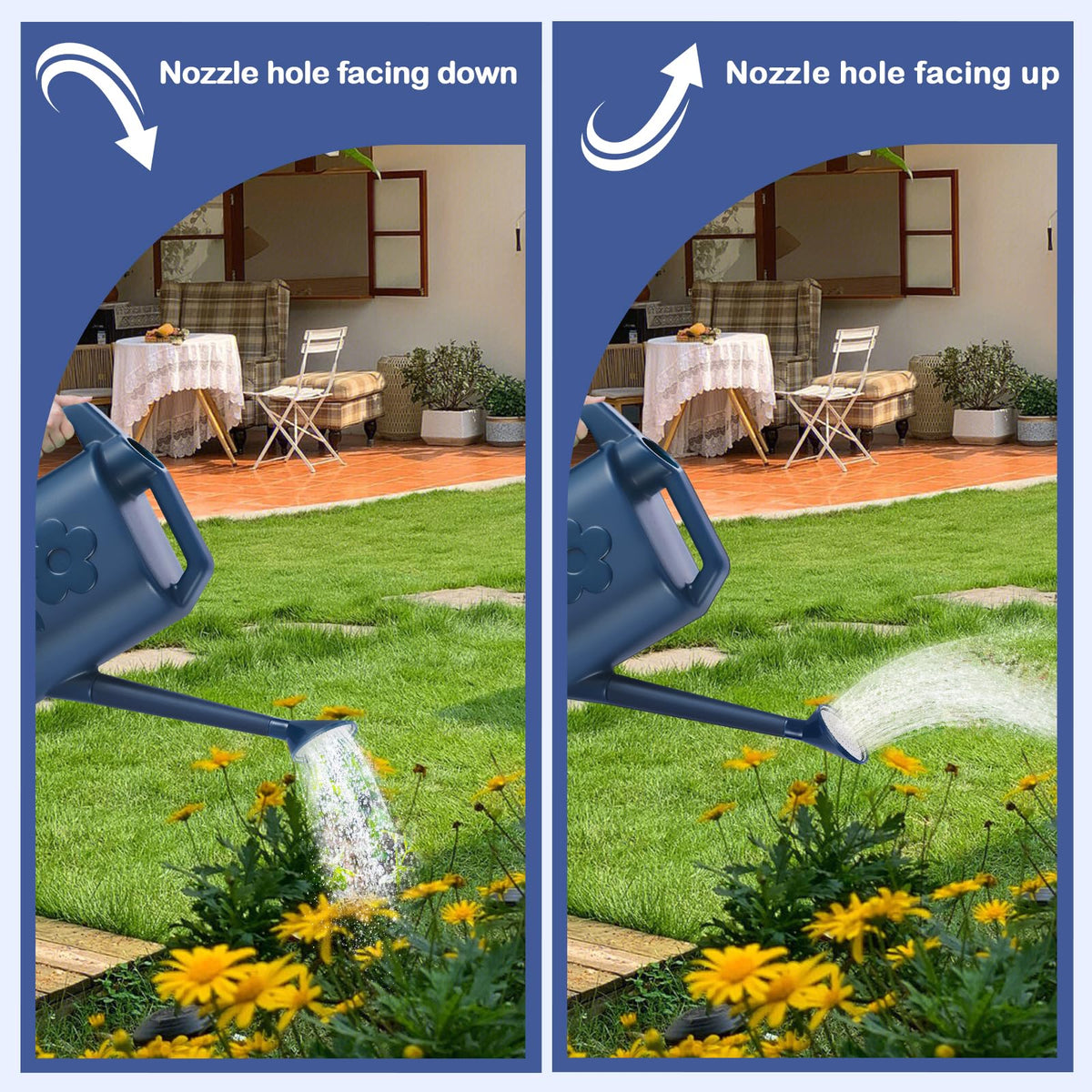 Gegemaoyi watering can for hanging plants with flexible nozzle for delicate misting