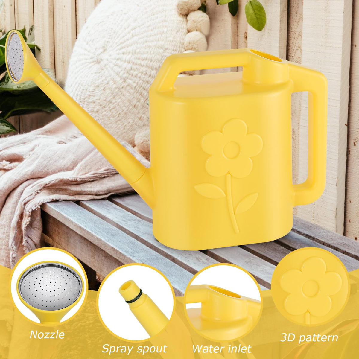Gegemaoyi indoor-friendly can ideal for small potted plants.