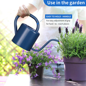 Gegemaoyi watering can highlights durable stainless steel for rust-proof outdoor use.
