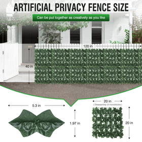 GEIGUIWA artificial ivy fence panel 2 creates balcony privacy with maintenance-free lush leaves.