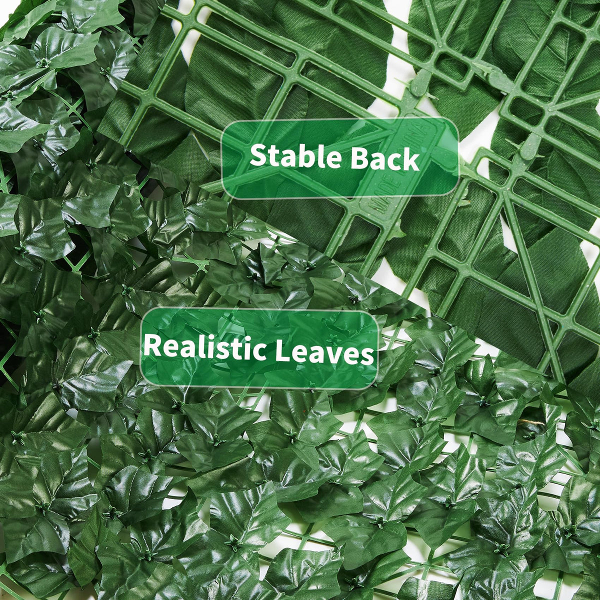 GEIGUIWA artificial ivy fence panel 3 enhances garden ambiance with evergreen textures.