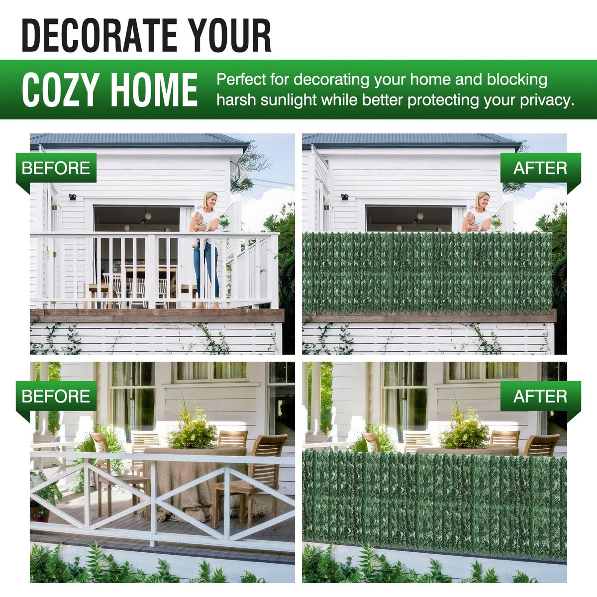 GEIGUIWA maintenance-free fence withstands sun without watering