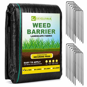 GEIGUIWA weed barrier 3ftx50ft reduces weed growth while ensuring soil breathability.