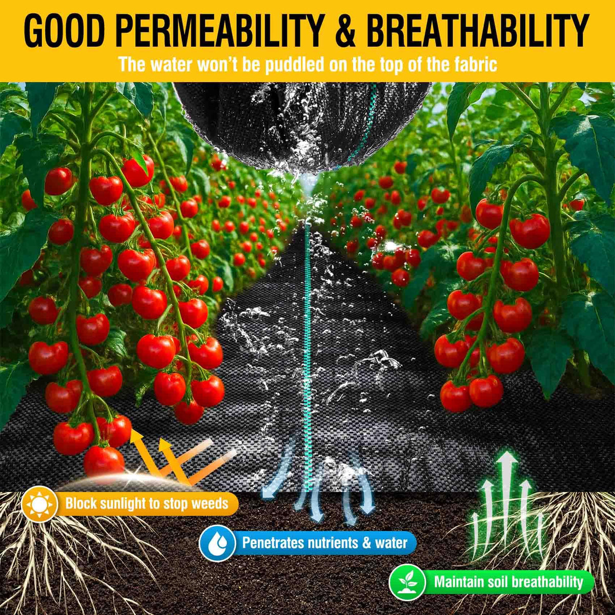 GEIGUIWA woven geotextile fabric supports easy alignment and installation.