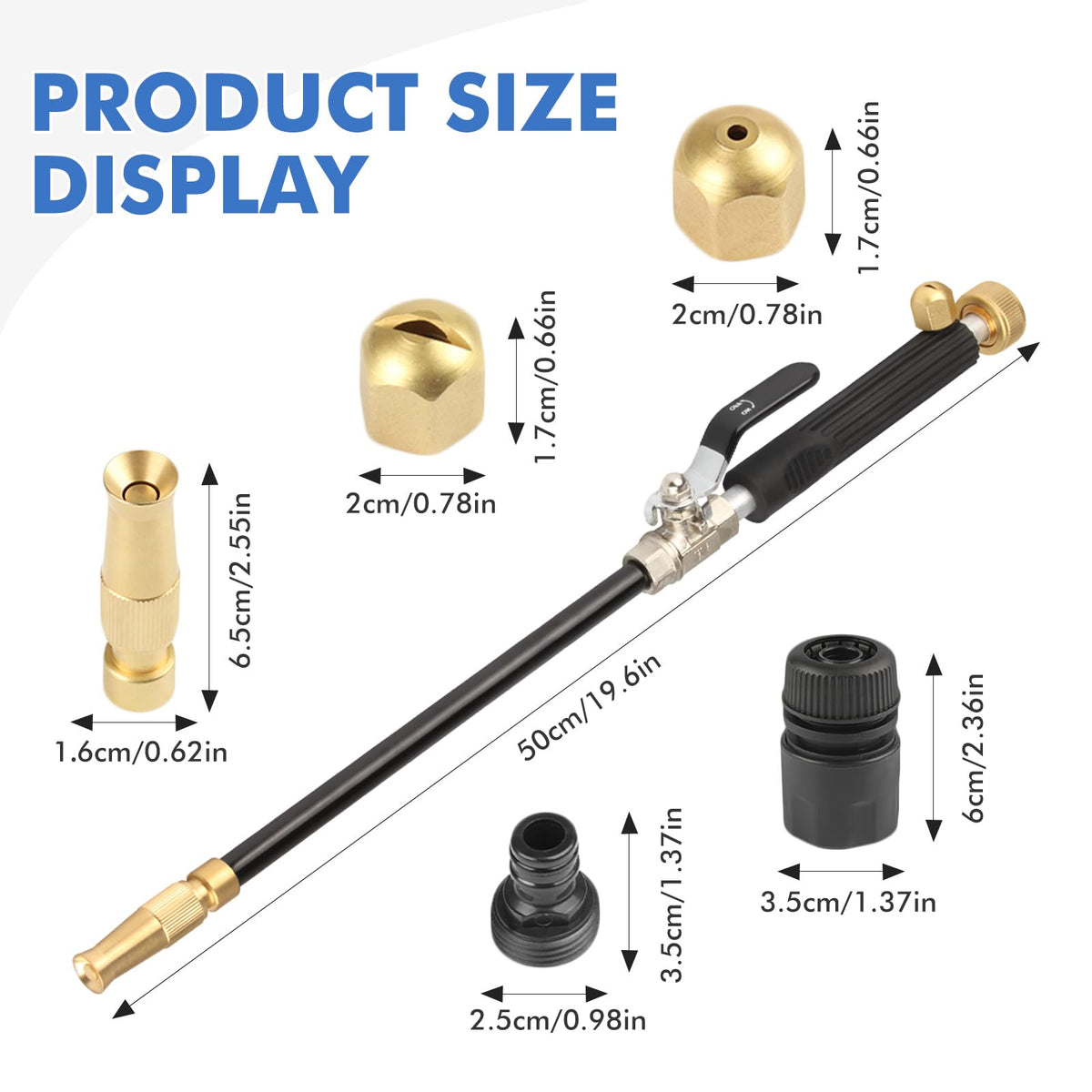 Geila high-pressure wand adjustable twist nozzle for versatile cleaning angles