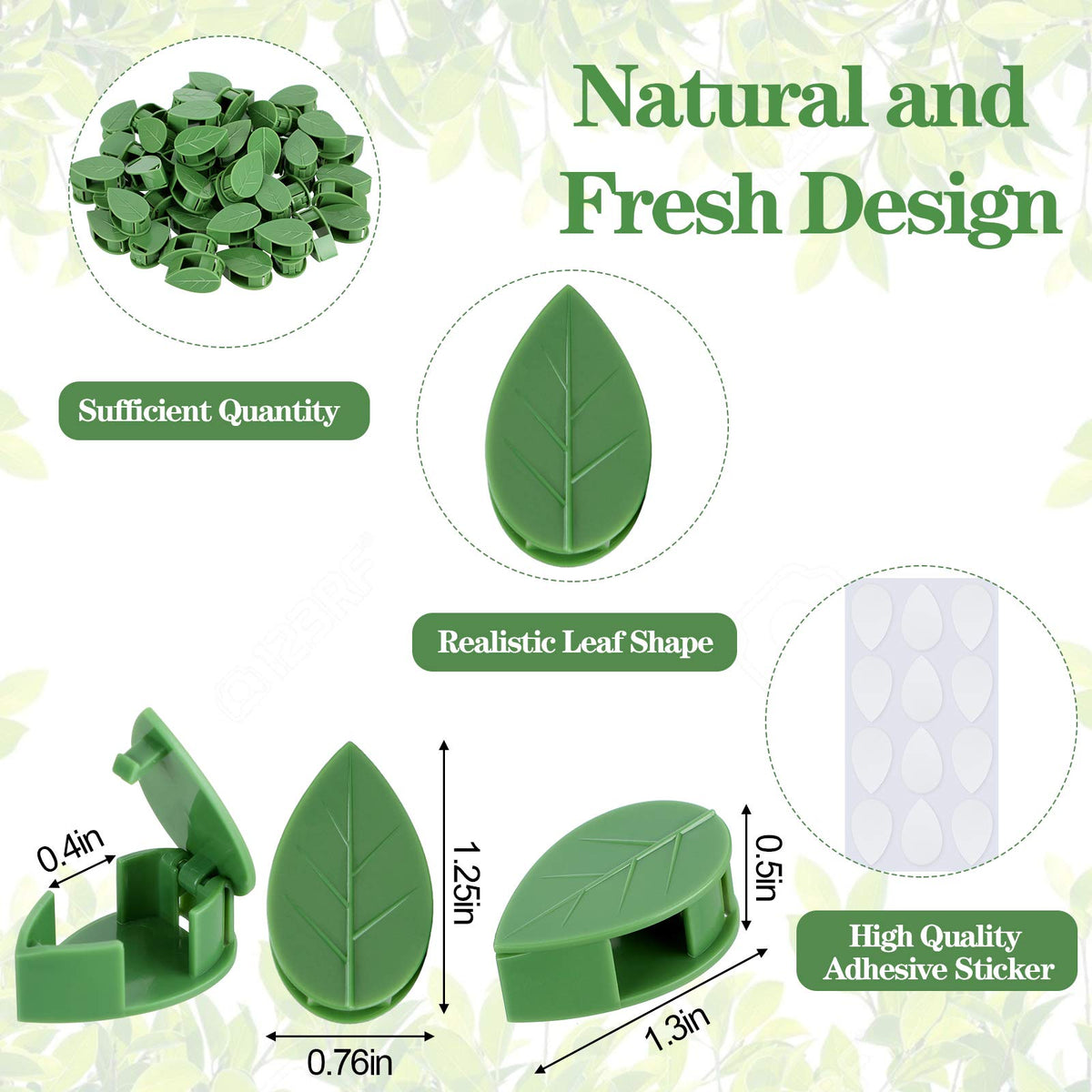 Geiserailie acrylic adhesive stickers are clear and wall-friendly for vine mounting.