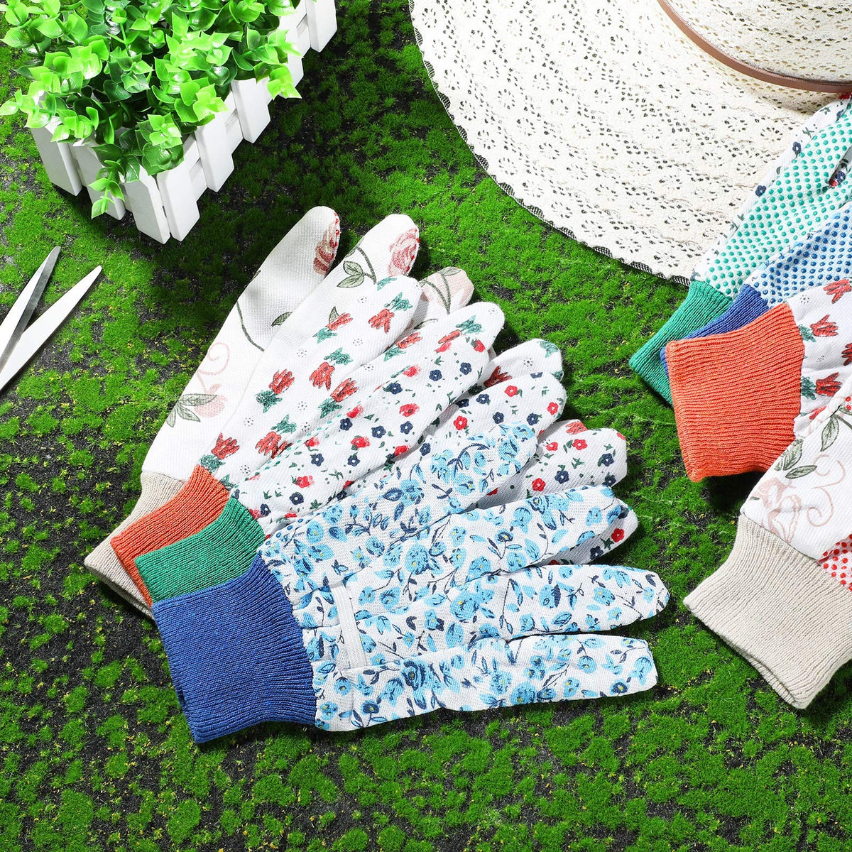 Geiserailie durable cotton-polyester gloves with reinforced stitching