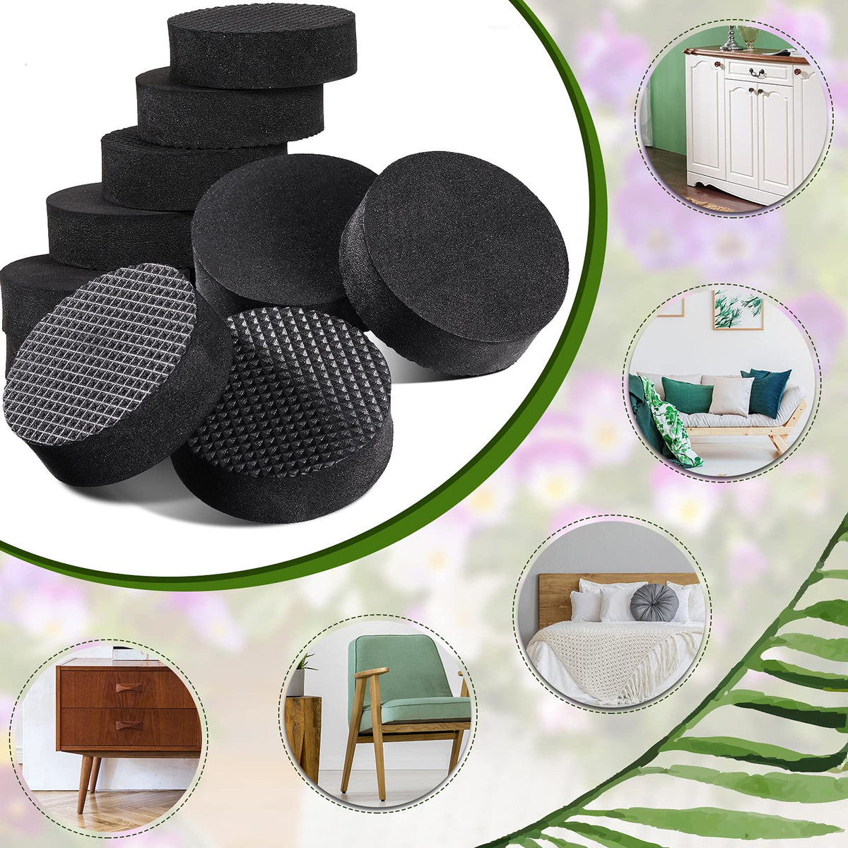 Geiserailie plant feet padding keeps ceramic pots steady and safe.
