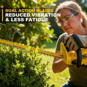 Gelidalite wrap-around handle offering comfort for vertical and horizontal trimming.