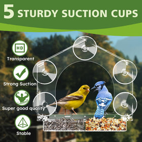 GelinRedcap clear viewing area highlights birds during backyard watching