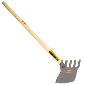 Gempler's steel rake hoe with wood handle offers extended reach for gardening.