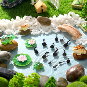 Gemscream aquarium decoration kit enhances tanks with colorful, durable pieces