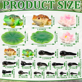 Gemscream frog figurines create charming pond accents in tanks