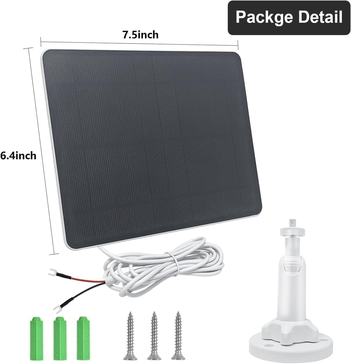 GENDOING Includes mount, screws, and power cable for quick setup.