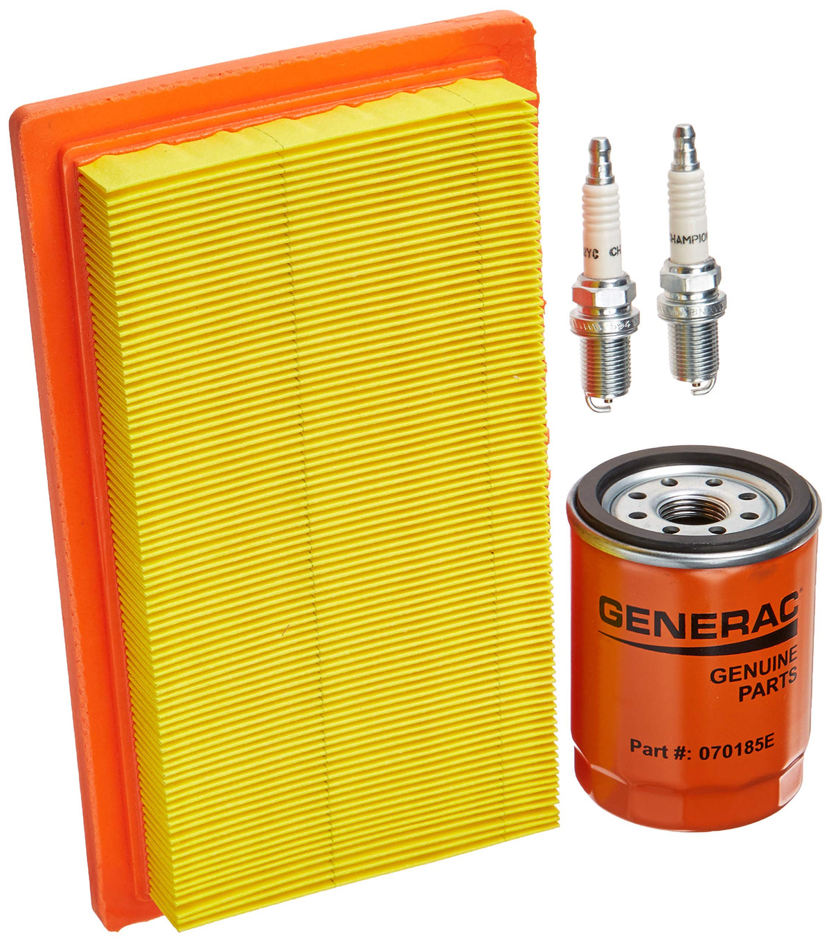 Generac 6485 maintenance kit packaging ready for at-home generator upkeep.