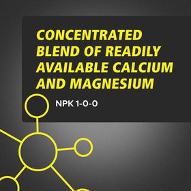 Close-up of CALiMAGic label highlighting the 1-0-0 formula