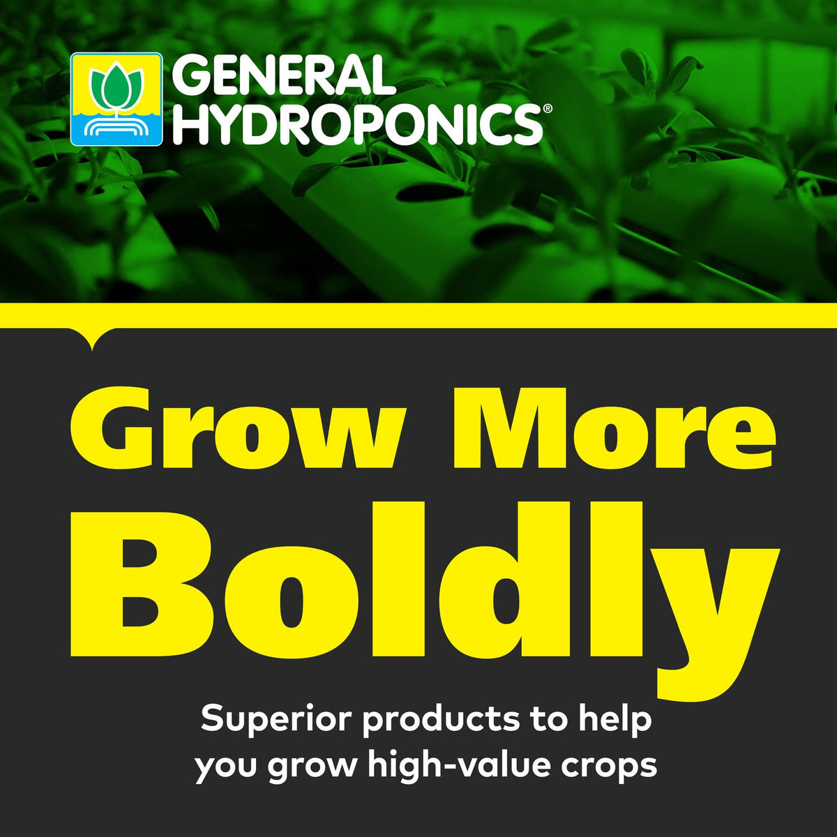 General Hydroponics Flora-Series reservoir scene highlights initial water-first feeding