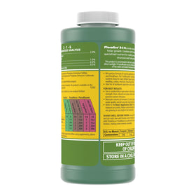 General Hydroponics FloraGro 2-1-6 label highlights essential nutrients for plant structure.