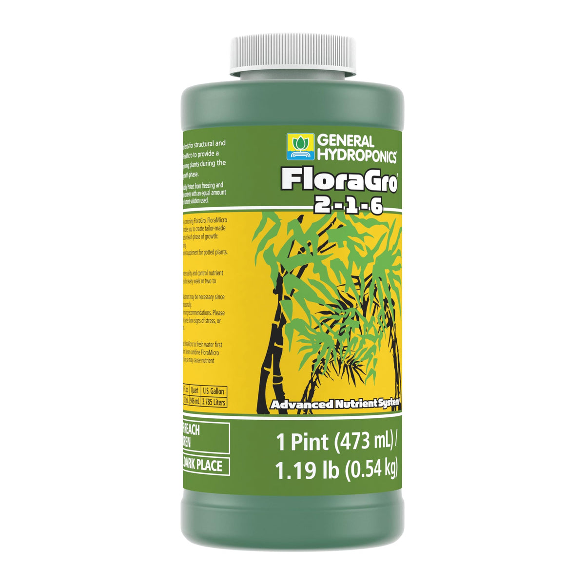 General Hydroponics FloraGro 2-1-6 being blended with FloraMicro for tailored growth.