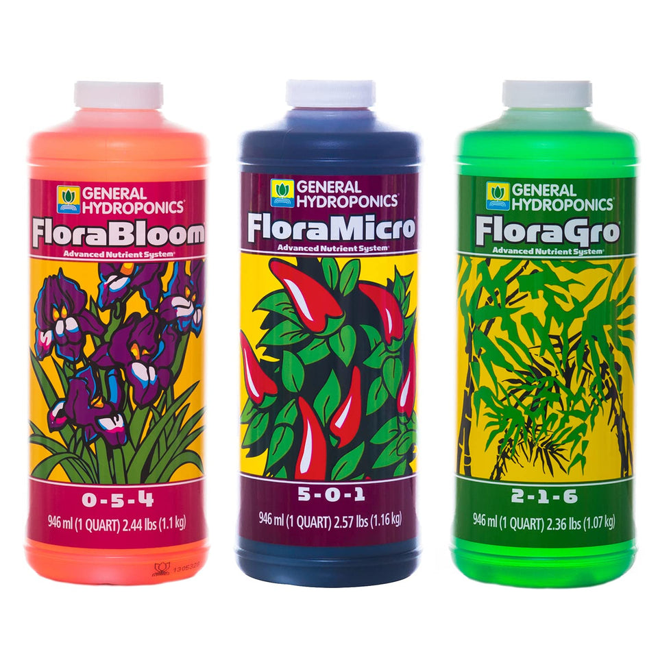 General Hydroponics FloraMicro bottle provides nitrogen and calcium for vigorous growth