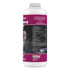 FloraNova Bloom bottle in a grow tent for all plant types.