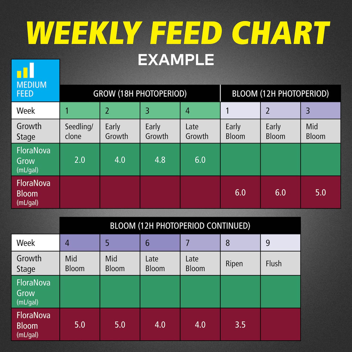 General Hydroponics FloraNova Grow seedlings responding to balanced nutrition