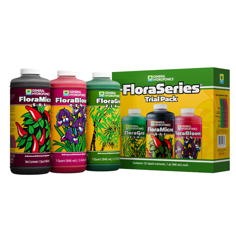 General Hydroponics FloraMicro bottle for balanced plant nutrition during growth