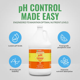 General Hydroponics pH Down with measuring cup for precise dosing