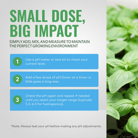 General Hydroponics pH Down in nutrient solution promoting stable pH