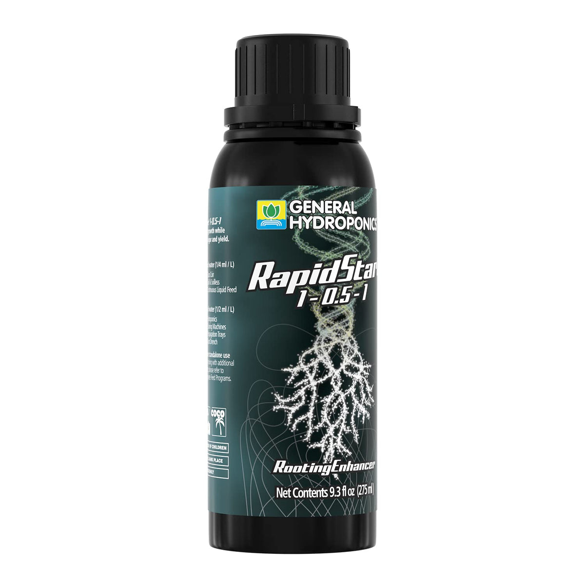 General Hydroponics RapidStart bottle pour for easy dosing.