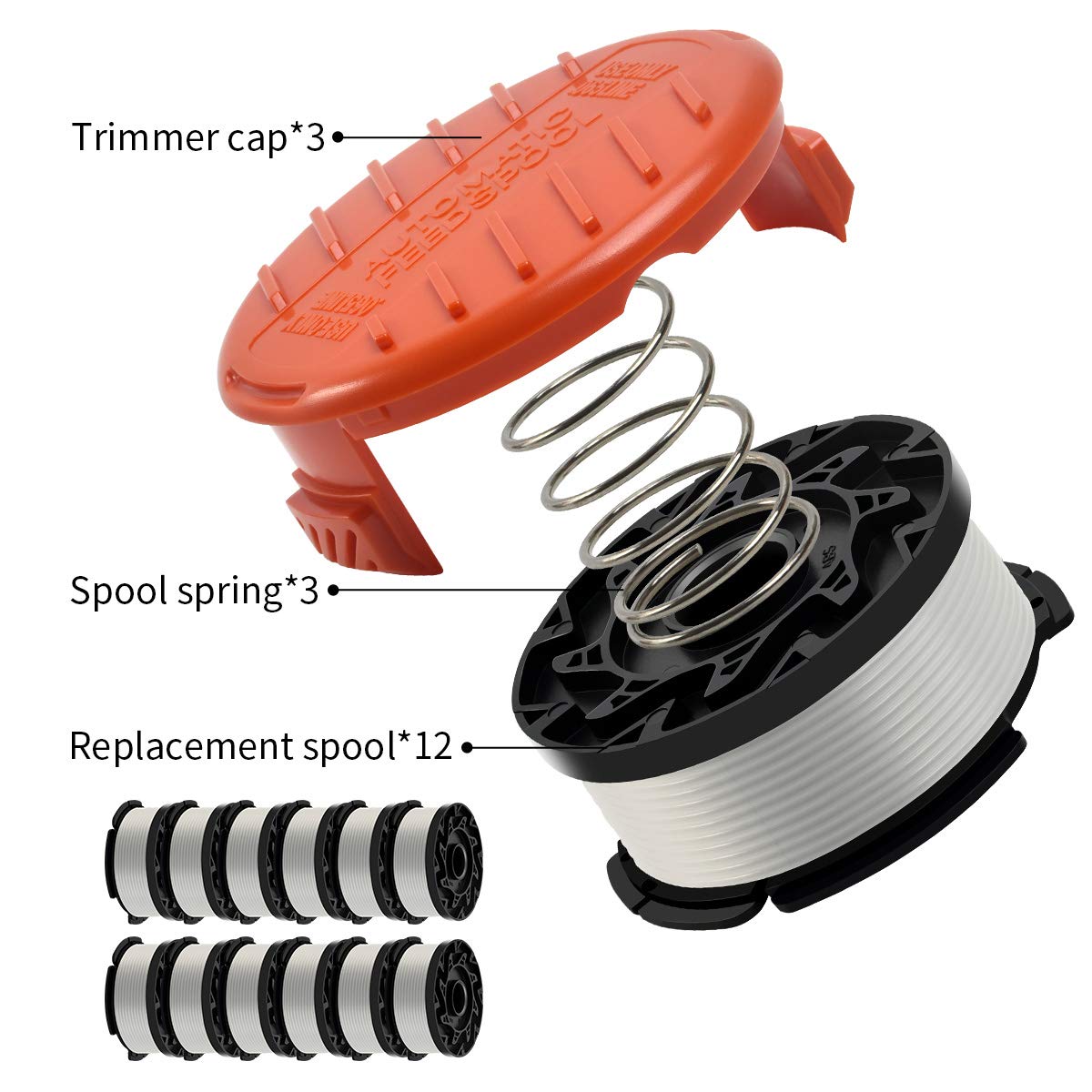 Generep AF-100 compatible spool fits Black & Decker trimmers with ease